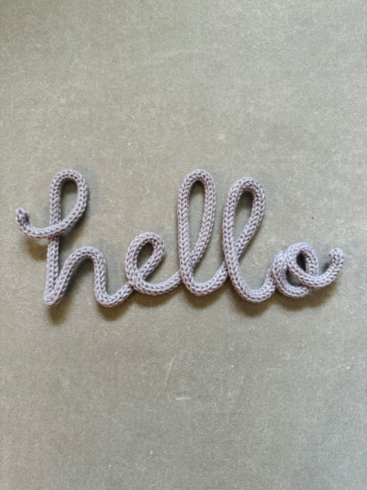 Wired knitted name